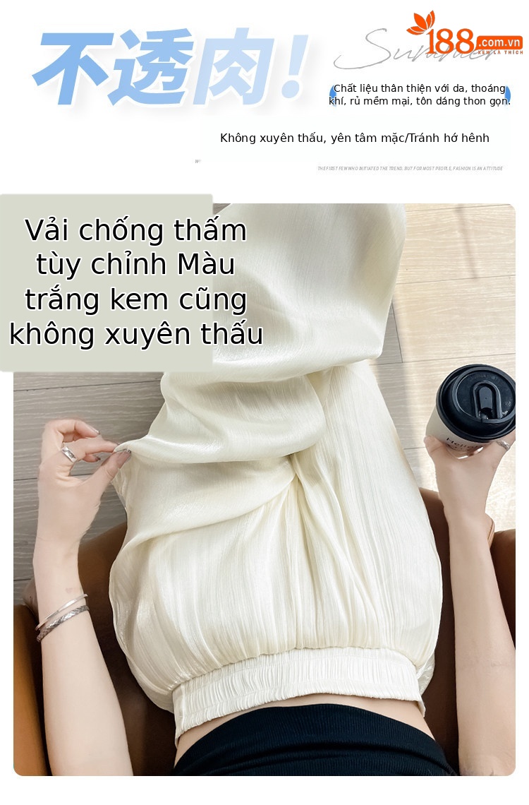 Chân váy lụa trắng nữ dáng dài xòe rộng, phong cách tiên khí — Gạo trắng mở rộng chi tiết 20