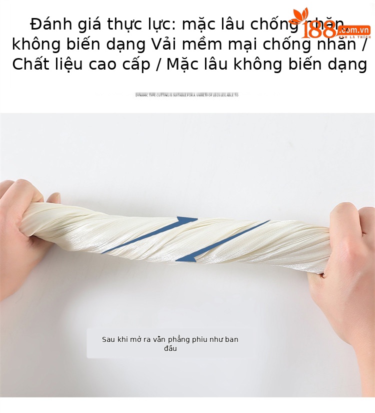 Chân váy lụa trắng nữ dáng dài xòe rộng, phong cách tiên khí — Gạo trắng mở rộng chi tiết 36