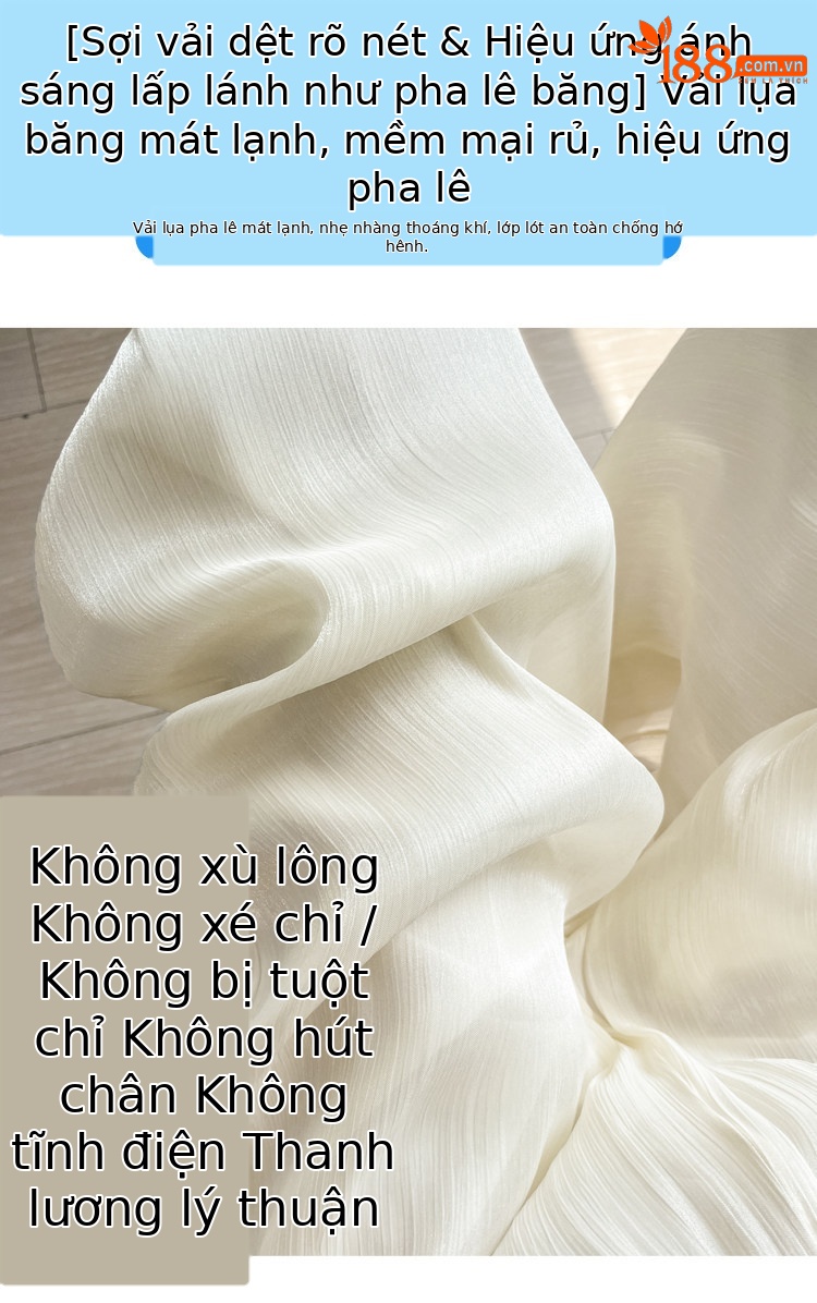Chân váy lụa trắng nữ dáng dài xòe rộng, phong cách tiên khí — Gạo trắng mở rộng chi tiết 6