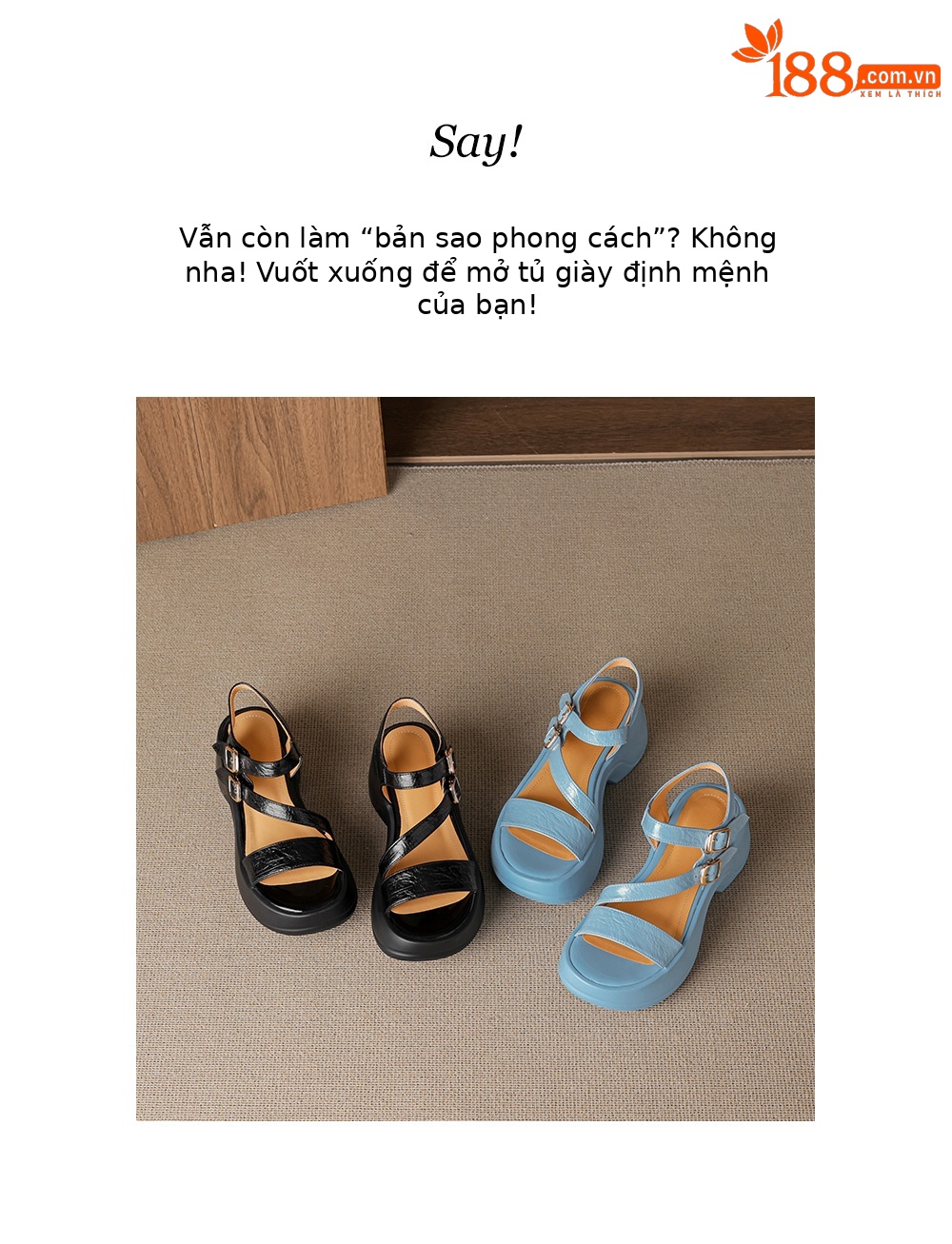 Sandal cao gót nữ hở mũi đế xuồng quai ngang khóa cài — màu đen, màu xanh hồ chi tiết 2