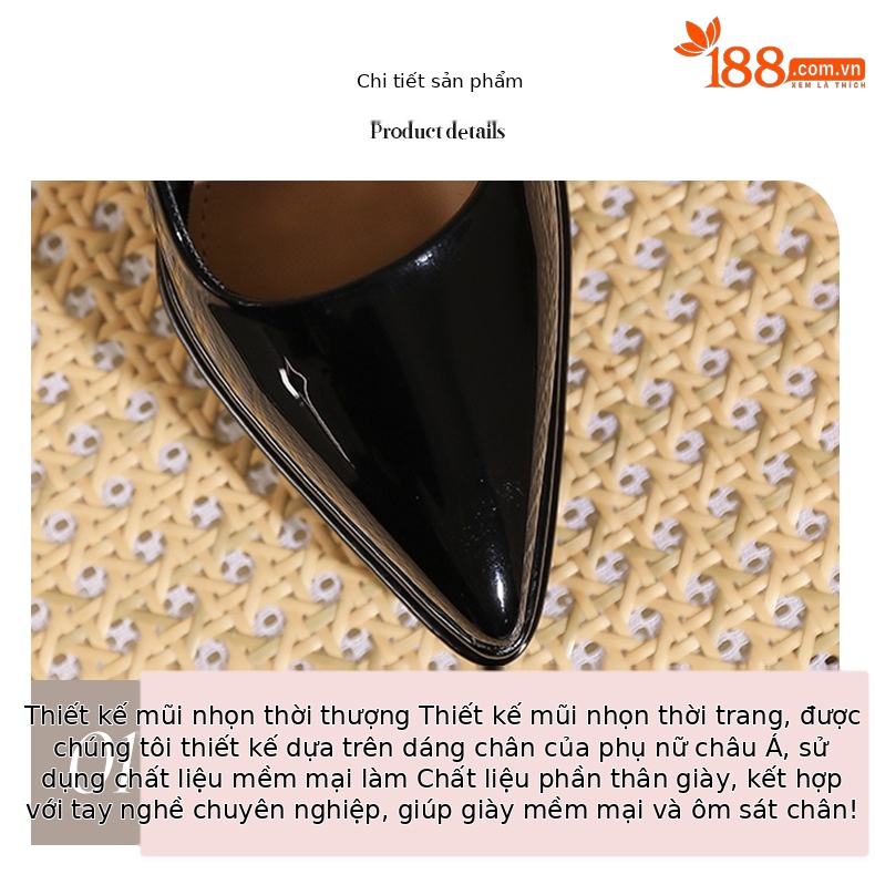 Sandal cao gót nữ mũi nhọn, gót 11 cm, đế platform, quai hở gót — Màu nude - 11cm chi tiết 3
