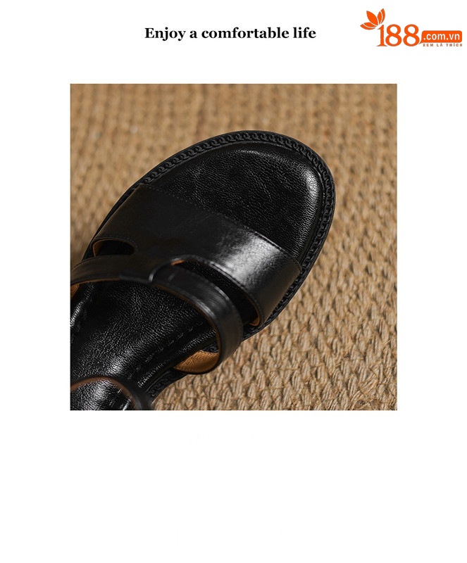 Dép sandal nữ quai chữ V đế bệt hở mũi, phong cách đi biển mùa hè — màu nâu chi tiết 3