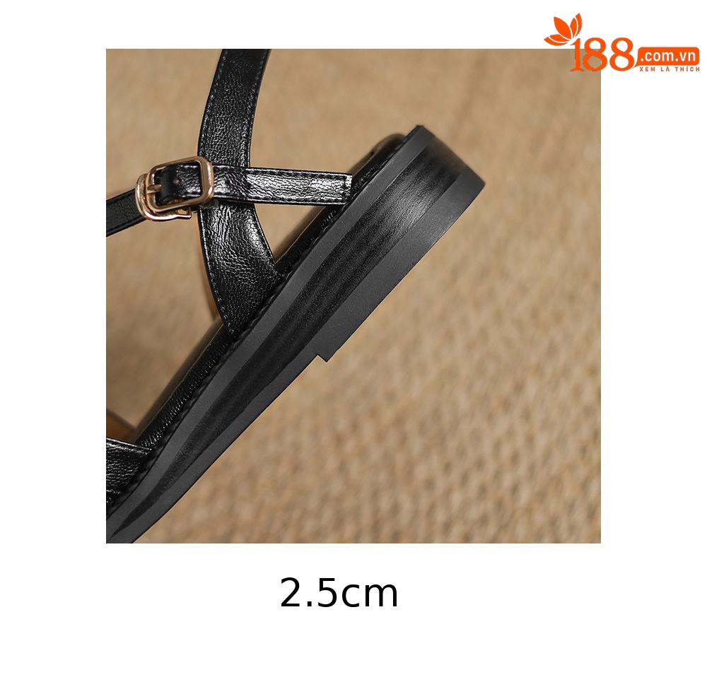Dép sandal nữ quai chữ V đế bệt hở mũi, phong cách đi biển mùa hè — màu nâu chi tiết 26