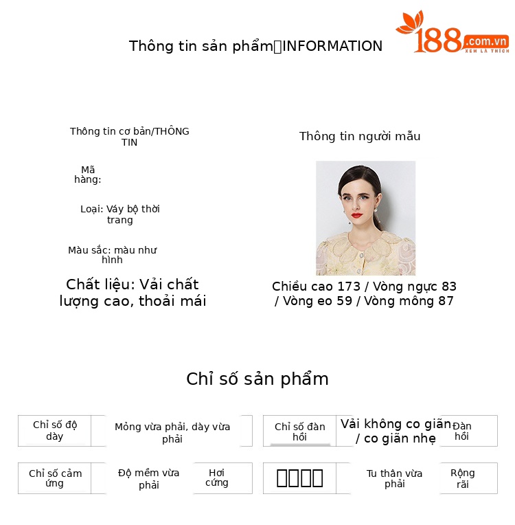Bộ hai mảnh mùa hè kiểu Pháp: áo cổ búp bê tay ngắn ren hoa + chân váy cạp cao — xanh lam, Màu hồng, màu vàng chi tiết 28