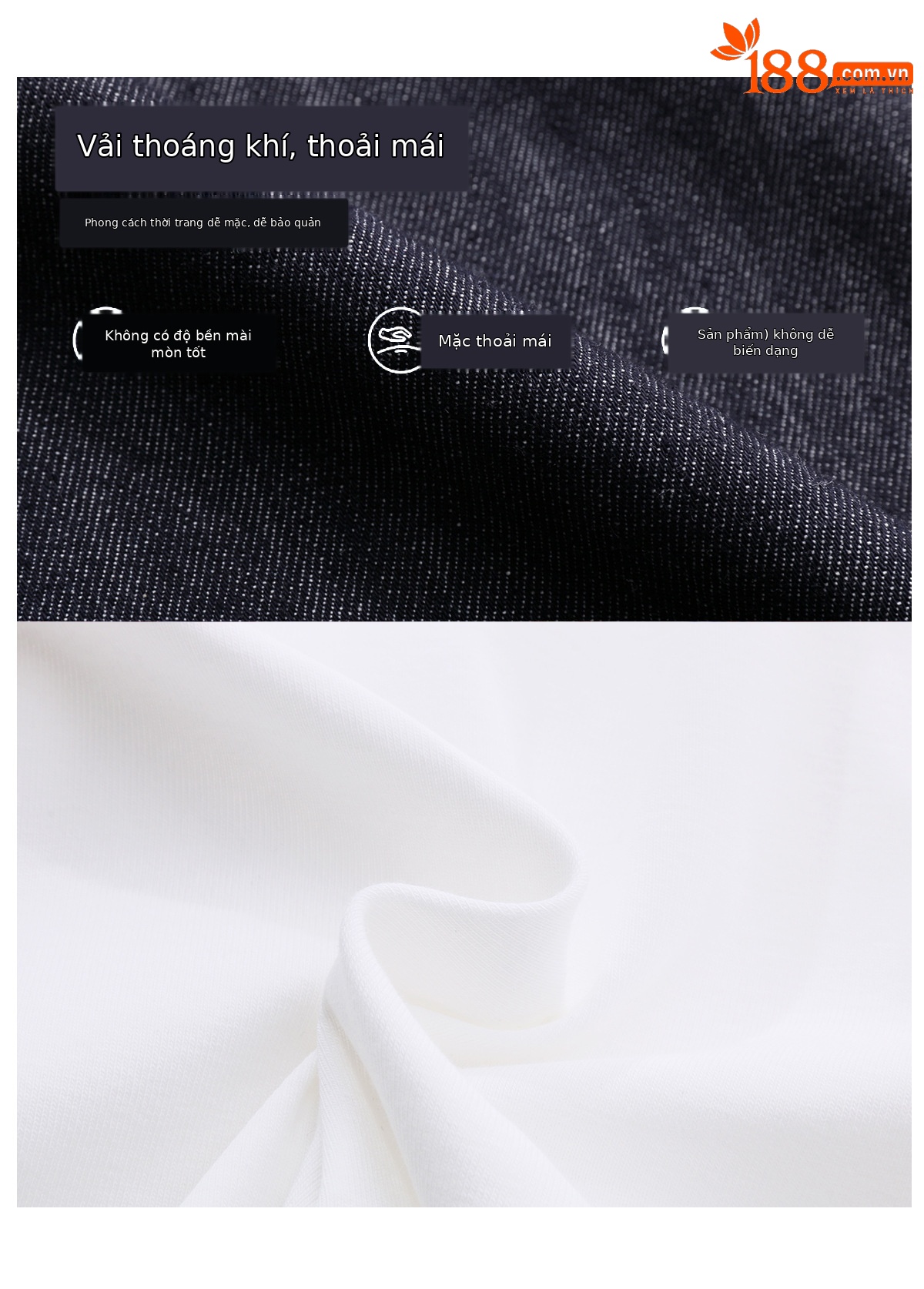Bộ ba mảnh denim mùa hè 2026: áo khoác không tay mũ liền ren + áo thun + quần ống suông — Màu ảnh chi tiết 9
