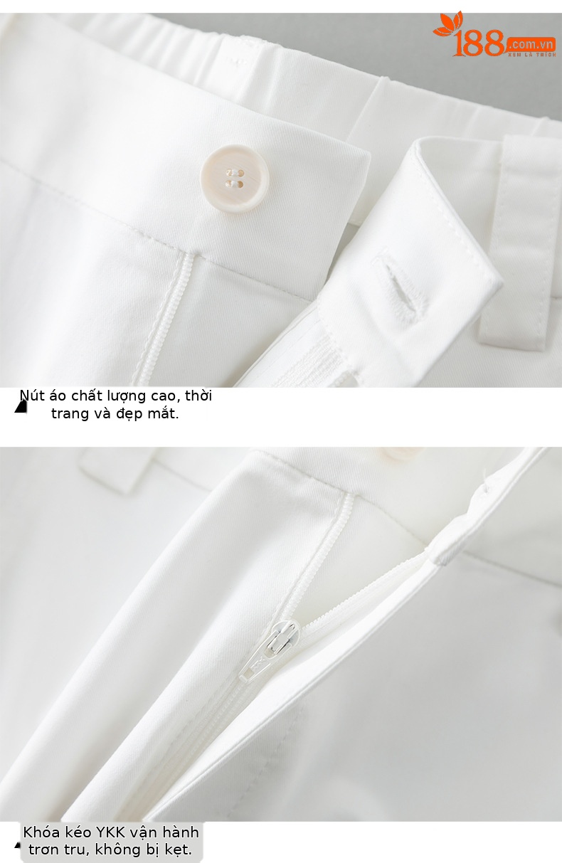 Quần culottes nữ ống rộng cạp cao vải modal co giãn dáng suông dài 9 phần — màu hồng chi tiết 19