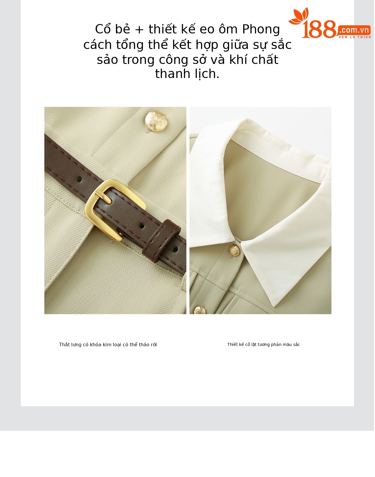 Đầm dài cổ sơ mi phong cách vintage nữ tay ngắn dáng suông — xanh lá cây chi tiết 9
