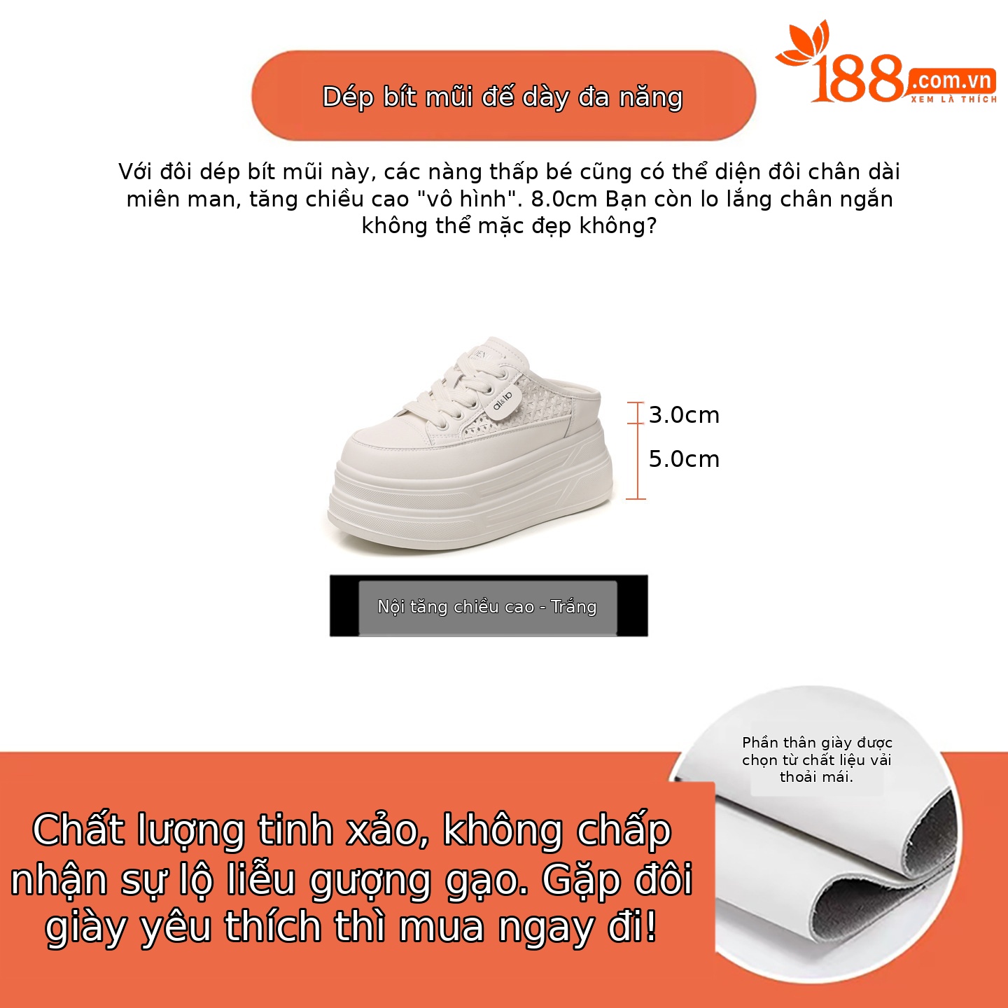 Giày sneaker nữ đế dày tăng chiều cao, phong cách basic trắng, form slip-on tiện lợi — màu trắng