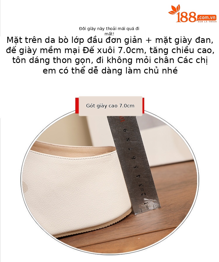 Dép sandal nữ quai chữ V đế bệt, mũi tròn thoáng khí, phong cách hè — màu trắng ngà, bạc chi tiết 2