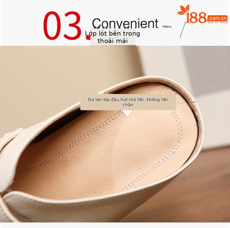 Dép sandal nữ quai chữ V đế bệt, mũi tròn thoáng khí, phong cách hè — màu trắng ngà, bạc chi tiết 7