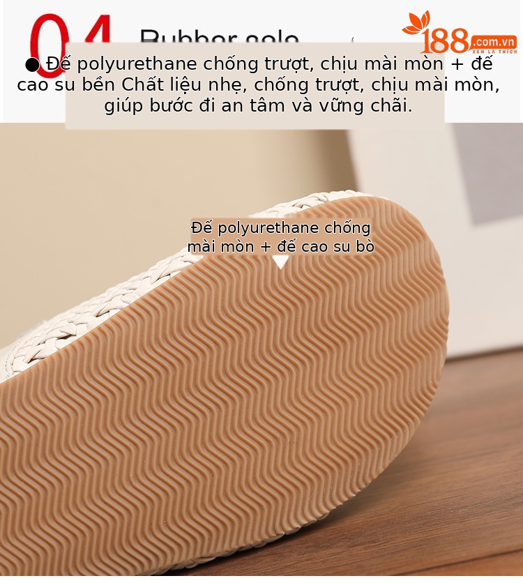 Dép sandal nữ quai chữ V đế bệt, mũi tròn thoáng khí, phong cách hè — màu trắng ngà, bạc chi tiết 8