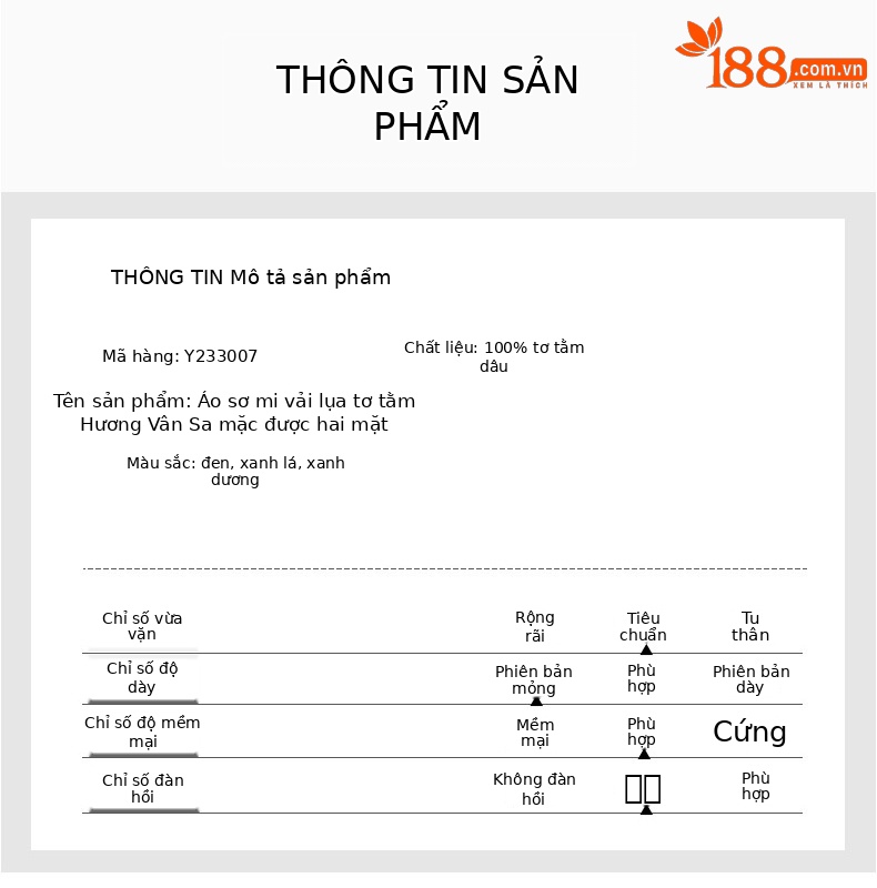 Áo sơ mi nam tay ngắn lụa tơ tằm Hương Vân Sa hai mặt mặc — Màu xanh Y233007-1 chi tiết 6