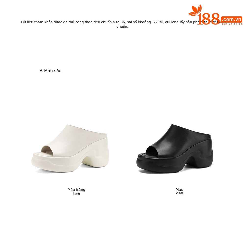 Sandal cao gót nữ đế dày 8,5 cm quai ngang da bò — đen chi tiết 5