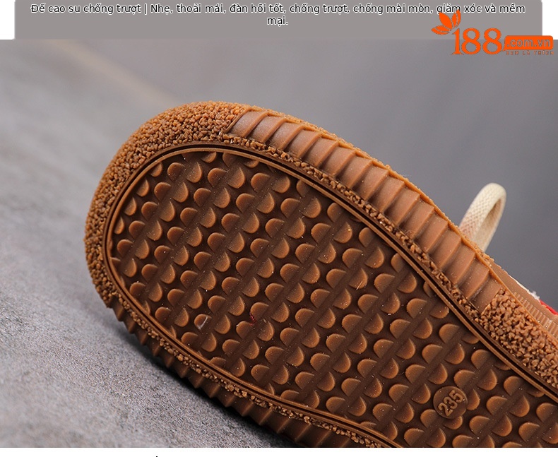 Sandal nữ da bò thật đục lỗ phong cách cổ điển buộc dây — màu vàng chi tiết 7