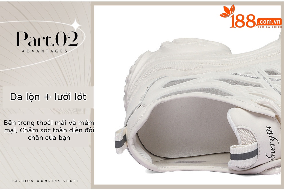 Giày thể thao nữ đế dày lưới thoáng khí mùa hè tăng chiều cao — 6140 Màu be, 6140 Bột tím chi tiết 7