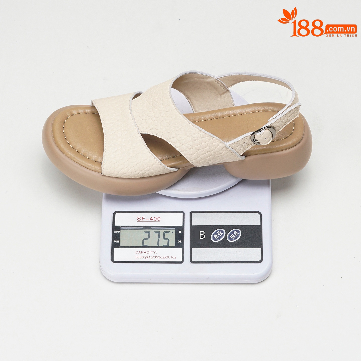 Sandal nữ hở mũi gót vuông đế dày quai ngang — Xám voi chi tiết 1