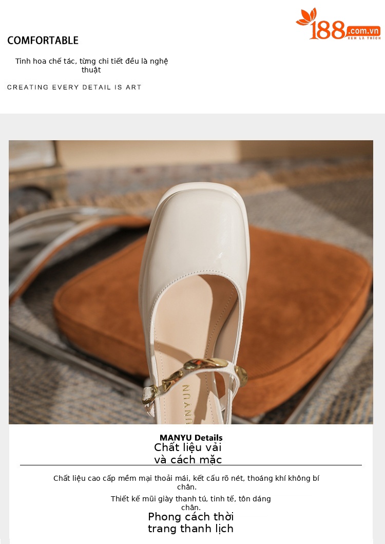 Sandal cao gót nữ hở mũi mũi vuông gót thô 9 cm — màu đen chi tiết 3