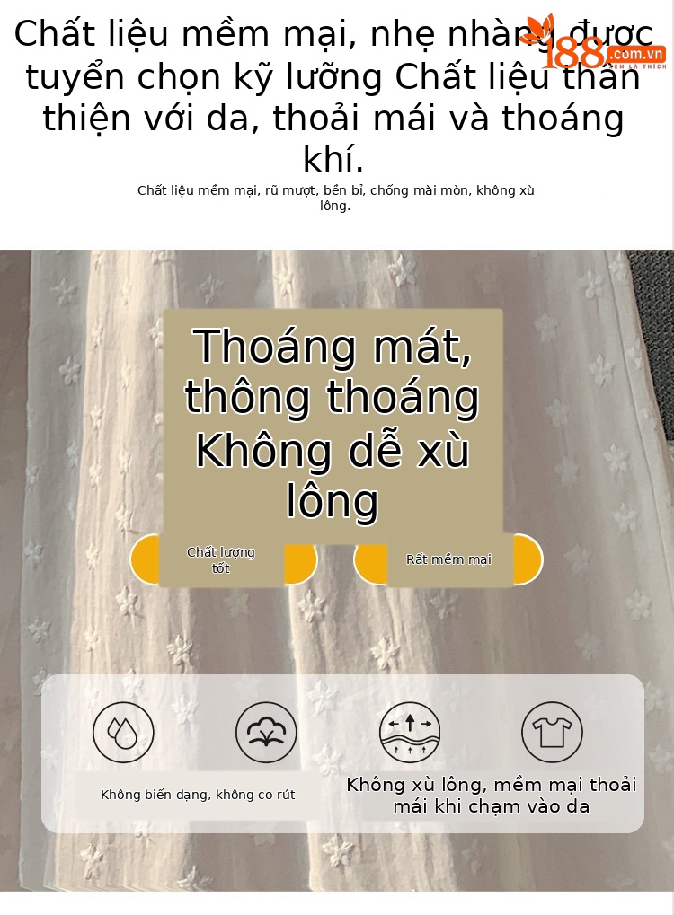 Quần culottes nữ ống rộng ren thêu rỗng cạp cao — màu trắng chi tiết 8