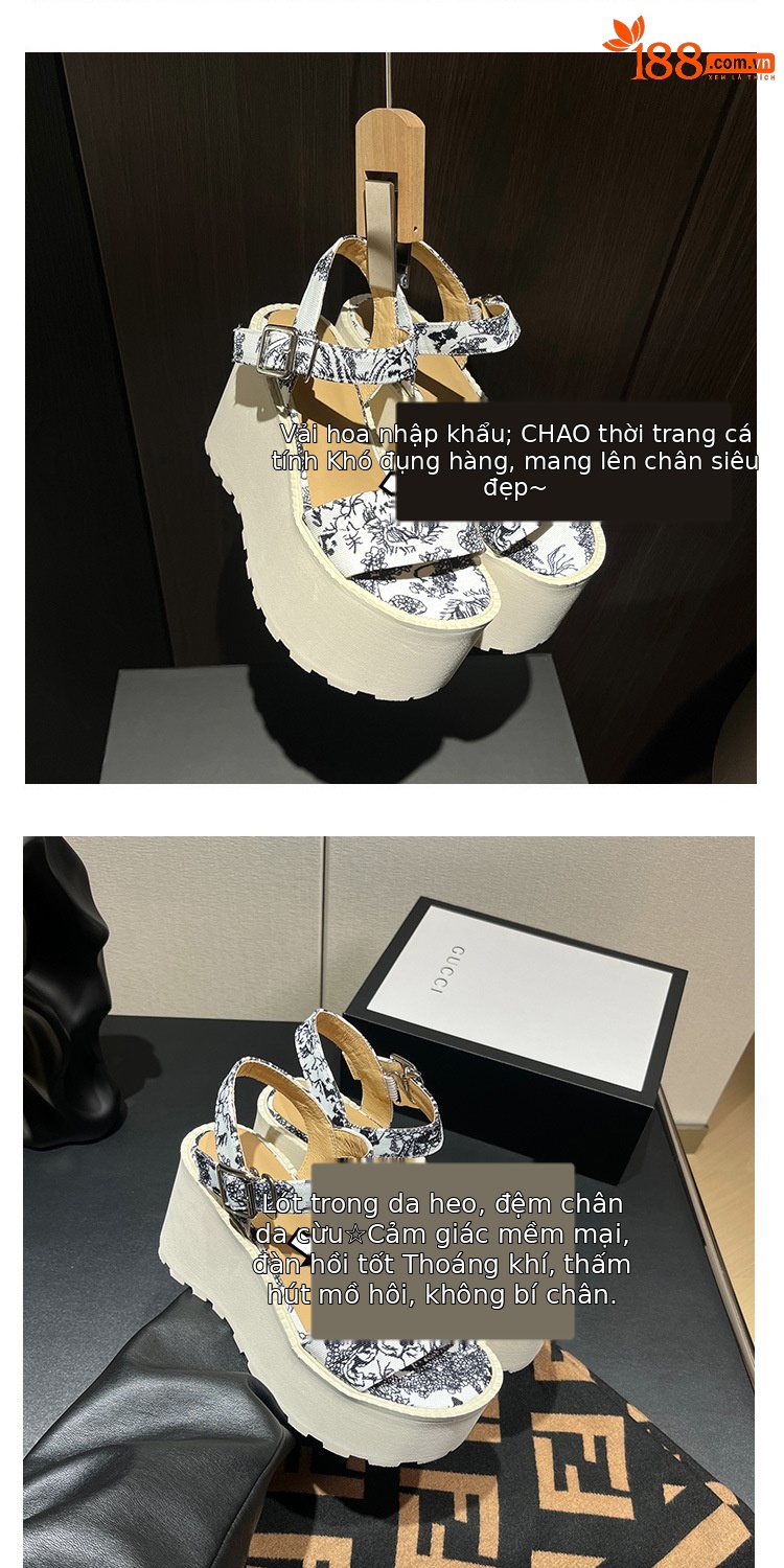 Sandal cao gót nữ phong cách Trung Hoa đế xuồng hở mũi quai ngang — Đen 11cm, Trắng 11cm, Trắng 9cm, Đen 9cm chi tiết 5
