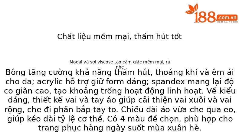 Áo thun nữ cổ tròn tay ngắn chất liệu co giãn cao, cảm giác mềm mại như mây, che khuyết điểm tạo dáng thon gọn — màu xanh navy chi tiết 2