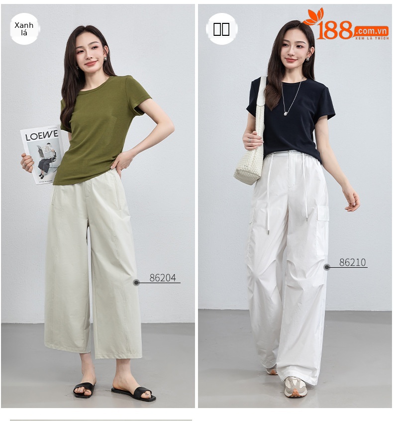 Áo thun nữ cổ tròn tay ngắn chất liệu co giãn cao, cảm giác mềm mại như mây, che khuyết điểm tạo dáng thon gọn — màu xanh navy chi tiết 10