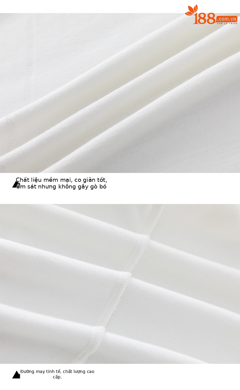 Áo thun nữ cổ tròn tay ngắn chất liệu co giãn cao, cảm giác mềm mại như mây, che khuyết điểm tạo dáng thon gọn — màu xanh navy chi tiết 20