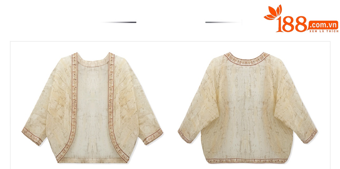 Bộ cardigan thêu đính cườm và đầm phong cách nữ tính — bộ đồ, Trang phục, Áo khoác chi tiết 15