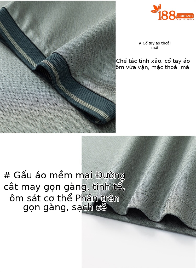 Áo thun lụa tơ tằm cao cấp cổ tròn tay ngắn mùa hè — Trắng 9681 chi tiết 8