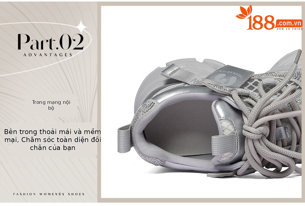 Giày thể thao nữ đế dày lưới thoáng khí 2026 – sneaker chunky nhẹ đa năng — 6139 Bạc, 6139 Màu be chi tiết 7