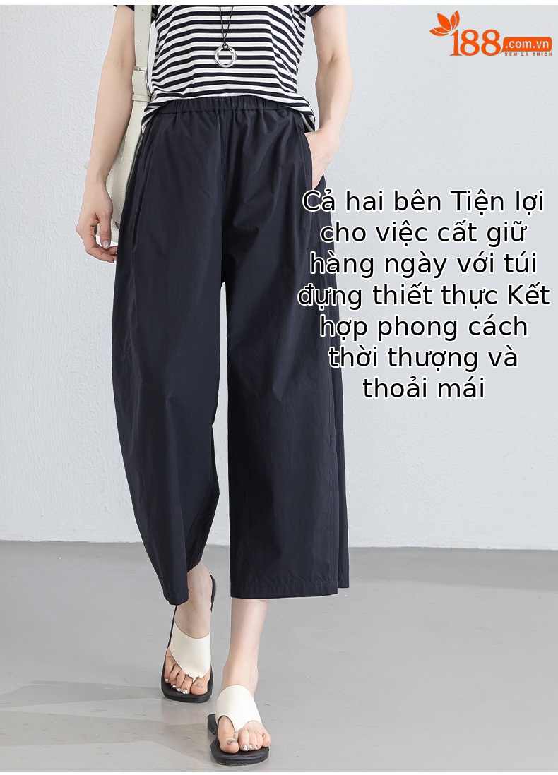 Quần jogger nam ống bong bóng dáng 7/8, chất liệu cotton thoáng khí, phong cách công sở dạo phố — màu xanh navy chi tiết 11