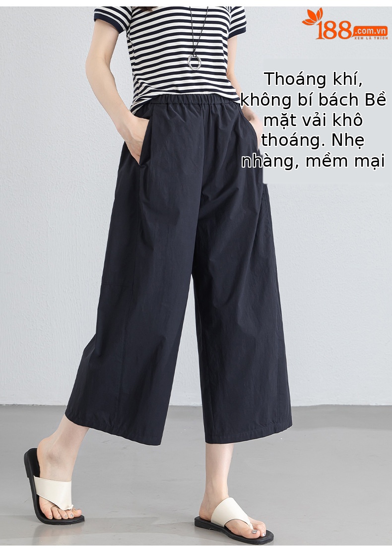 Quần jogger nam ống bong bóng dáng 7/8, chất liệu cotton thoáng khí, phong cách công sở dạo phố — màu xanh navy chi tiết 13