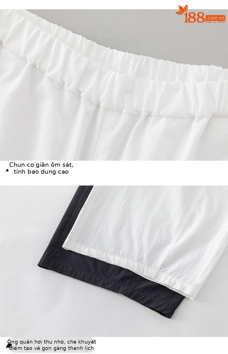Quần jogger nam ống bong bóng dáng 7/8, chất liệu cotton thoáng khí, phong cách công sở dạo phố — màu xanh navy chi tiết 16