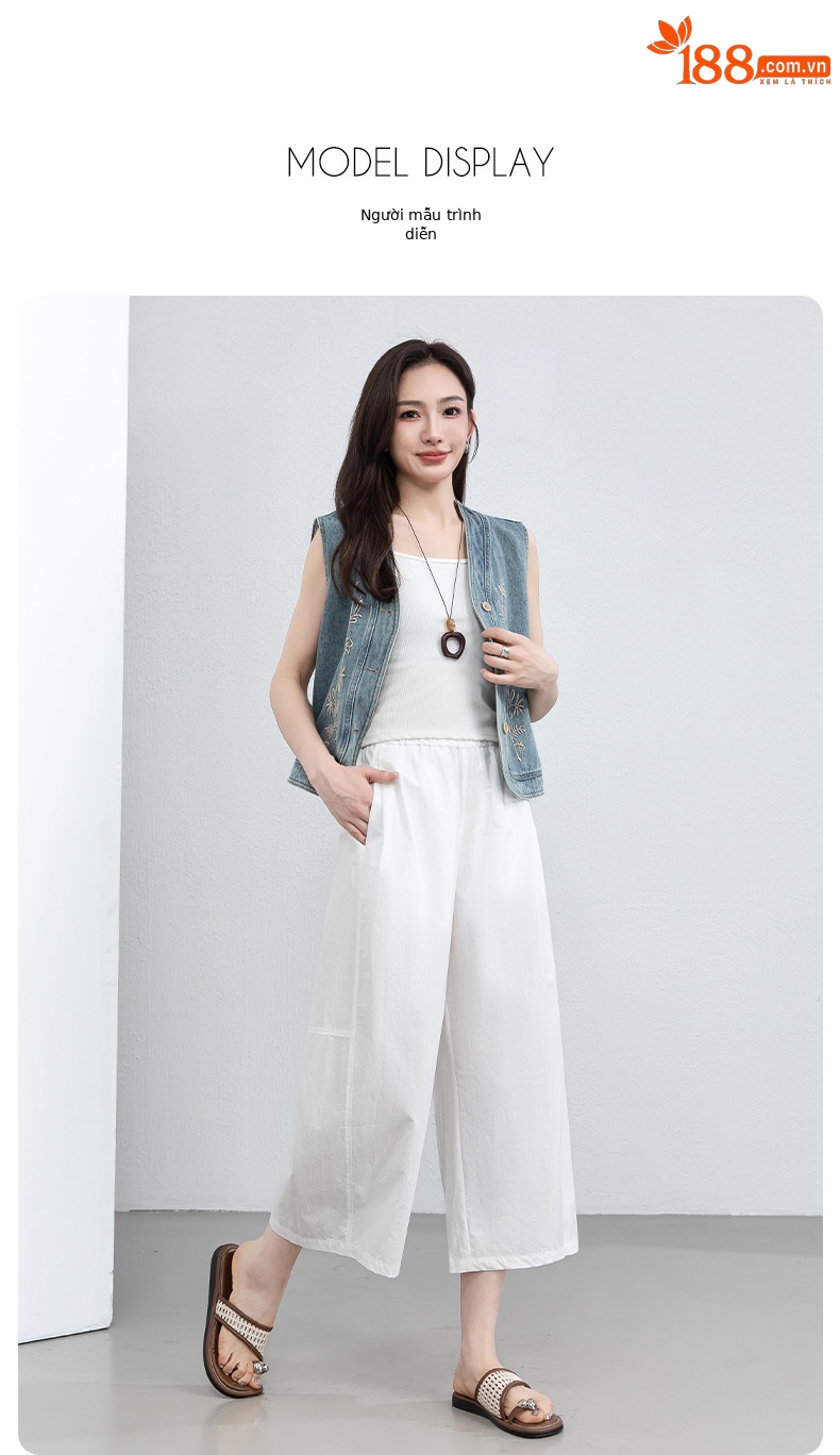 Quần jogger nam ống bong bóng dáng 7/8, chất liệu cotton thoáng khí, phong cách công sở dạo phố — màu xanh navy chi tiết 18