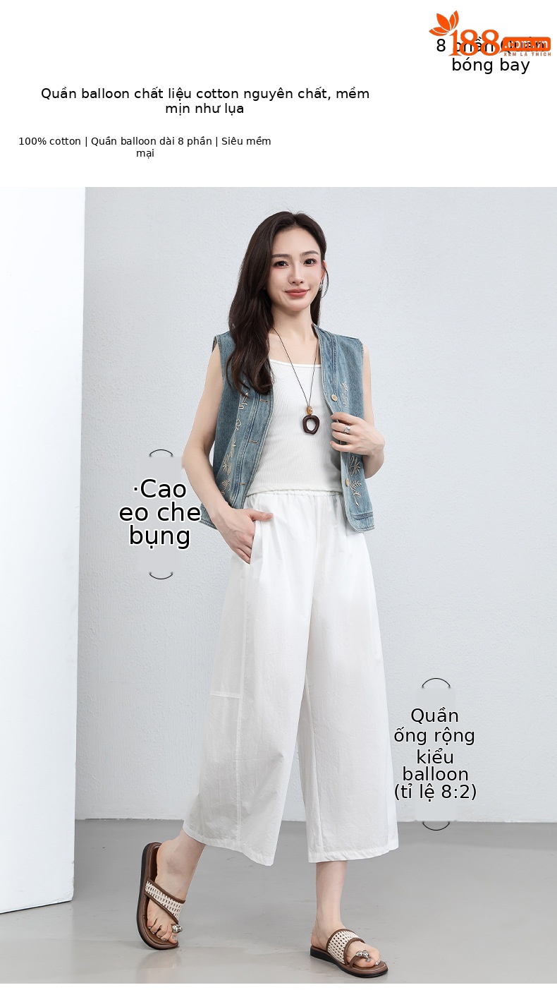 Quần jogger nam ống bong bóng dáng 7/8, chất liệu cotton thoáng khí, phong cách công sở dạo phố — màu xanh navy chi tiết 1