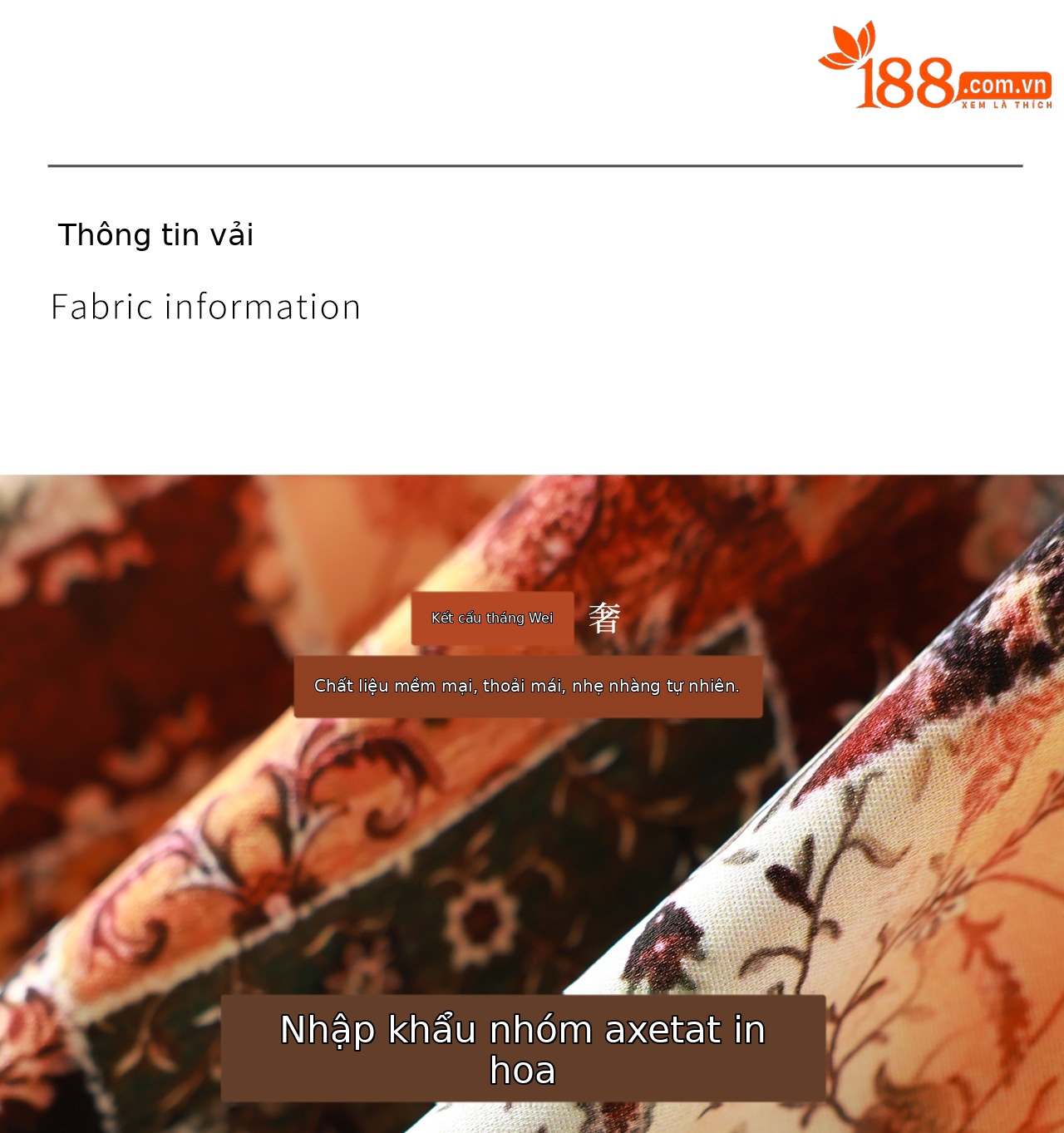 Đầm suông midi nữ chất liệu acetate satin in họa tiết hoa caramel, phong cách retro — Hoa caramel chi tiết 5
