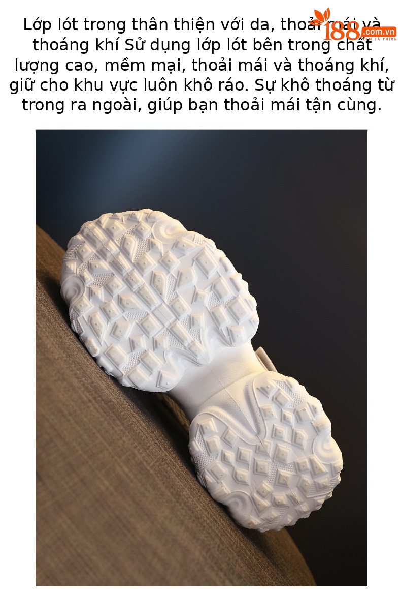 Giày sneaker nữ đế dày tăng chiều cao lưới thoáng khí phong cách daddy — màu trắng chi tiết 9