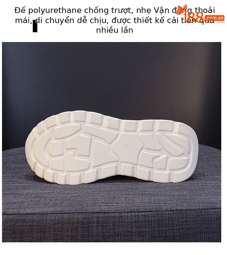 Giày sneaker nữ đế dày lưới ren hở mũi phong cách thể thao thời trang — Be 5067, Vang 5067, Den 5067 chi tiết 9