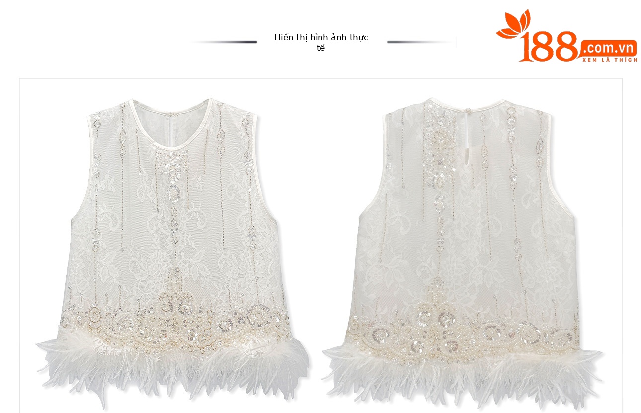 Set áo vest gile và chân váy midi thêu đính cườm phong cách Tân Trung Hoa — bộ đồ, nửa váy, Trang chủ chi tiết 9