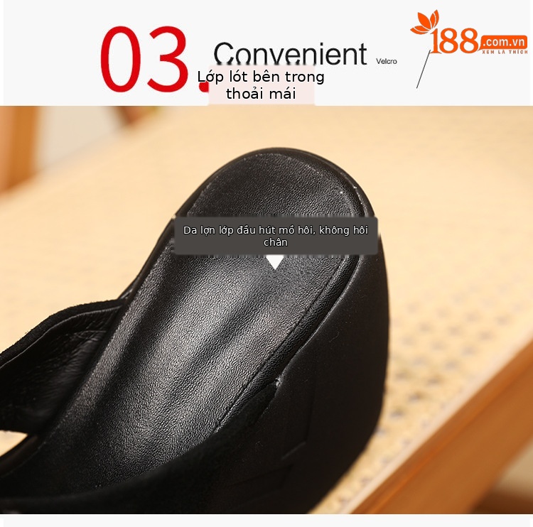 Dép sandal nữ quai chữ V đế xuồng cao gót 9 cm — màu đen, bạc chi tiết 8
