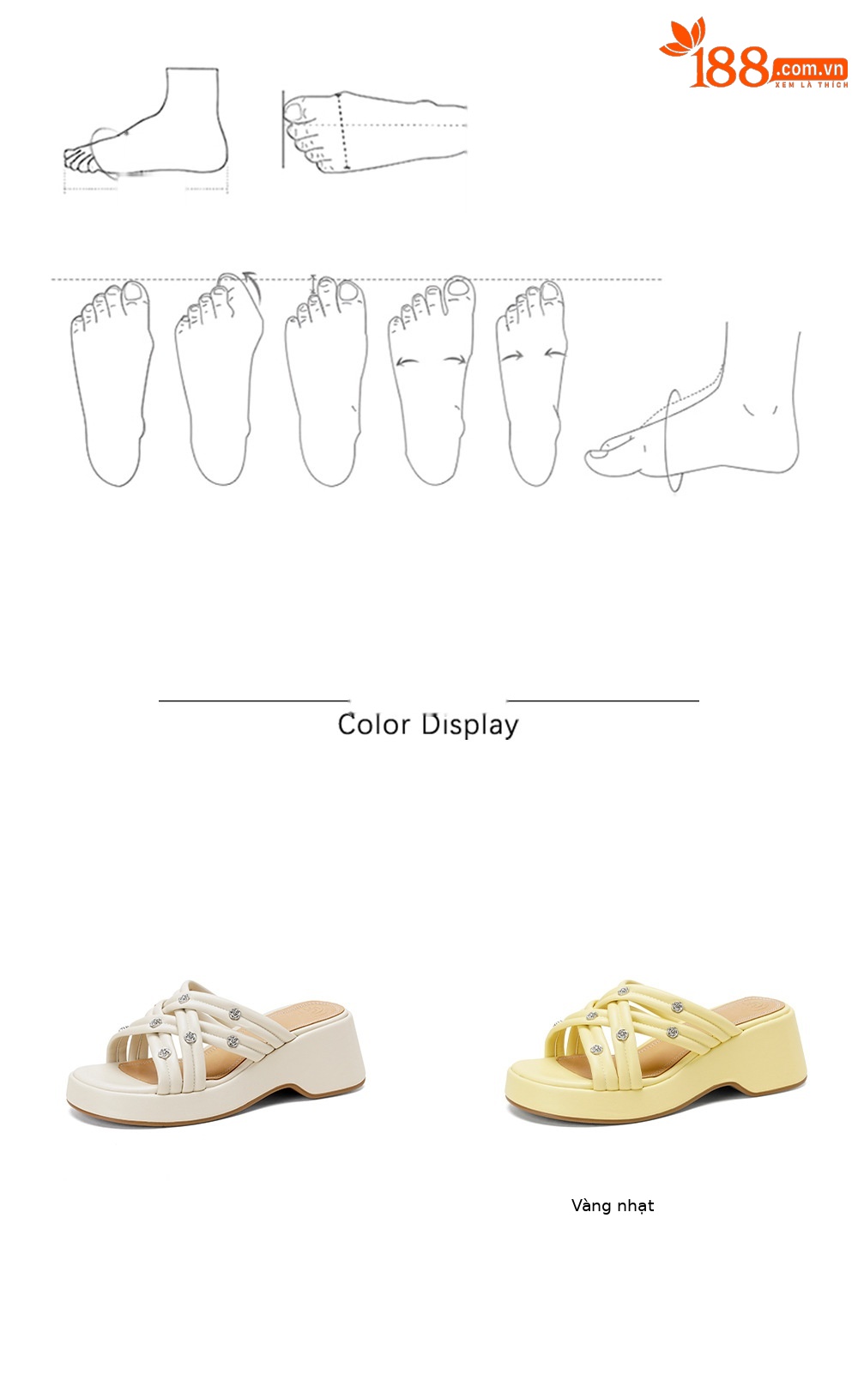 Dép sandal nữ quai chéo hở ngón đế dày phong cách nghỉ dưỡng — màu trắng ngà chi tiết 4
