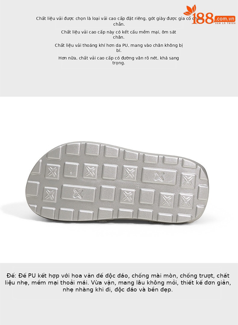 Sandal nữ quai chữ V đế dày chống trượt phong cách thành thị — Đen, Bạc chi tiết 7