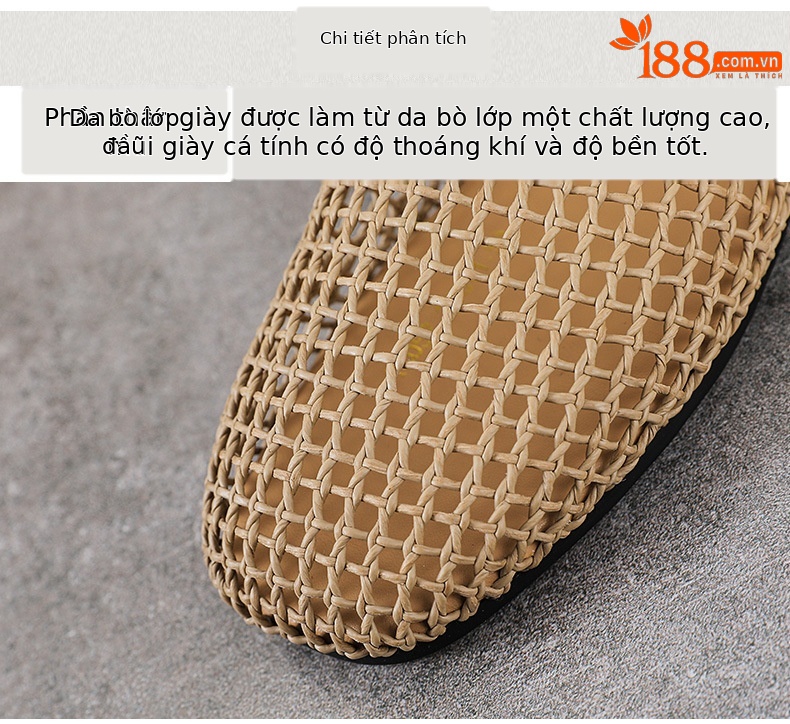 Dép mule nữ quai ngang hở mũi đế bệt, kiểu dáng thoáng khí — màu đen chi tiết 4