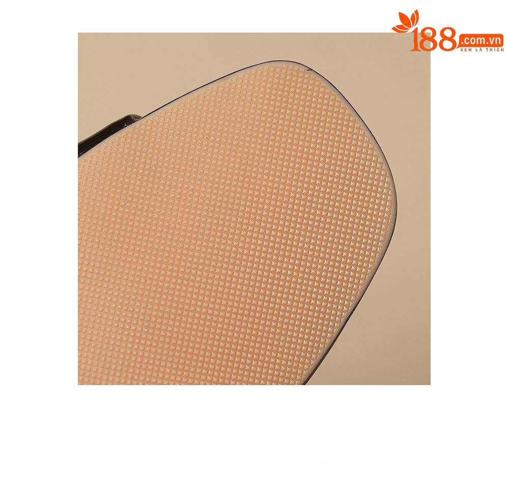 Sandal nữ hở mũi gót 5 cm da bò quai ngang đơn giản — đen chi tiết 18