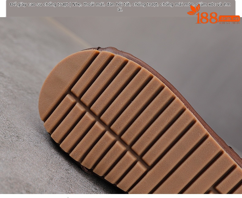 Sandal cao gót nữ da thật mũi nhọn đan thủ công, gót 9 cm — màu nâu chi tiết 7