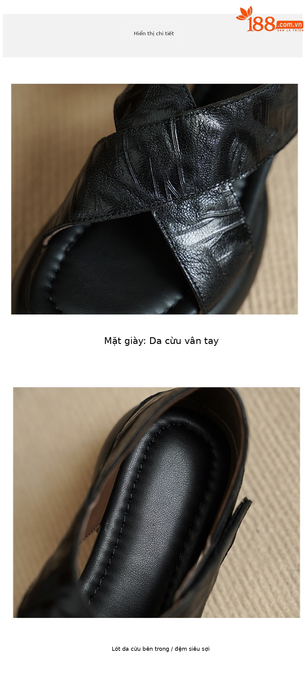 Sandal nữ hở mũi đế dày 4 cm da cừu quai chéo bọc gót — màu nâu chi tiết 17