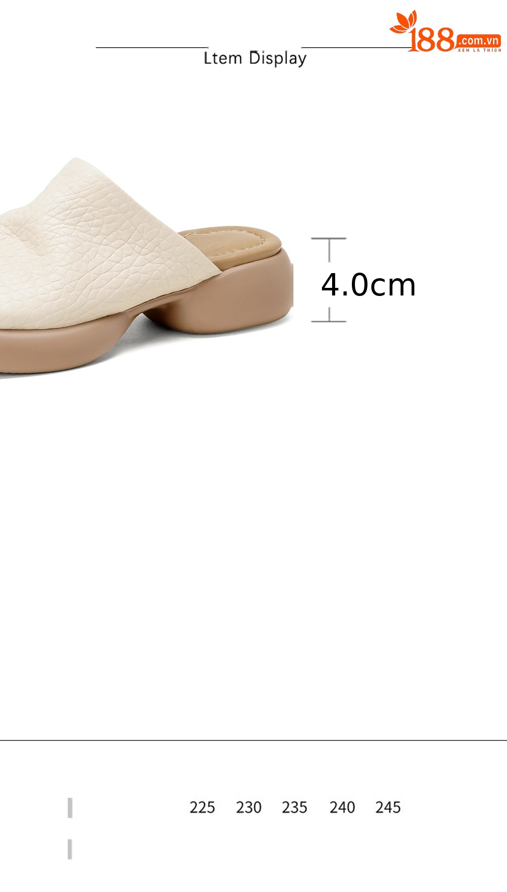 Dép sandal nữ quai chữ V đế dày da cừu khóa thắt lưng — đen chi tiết 3