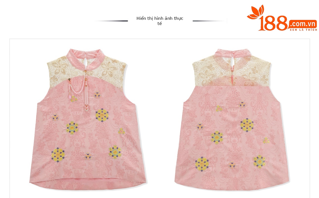 Bộ áo gile ren thêu hoa kết hợp chân váy midi phong cách Tân Trung Quốc mùa hè — bộ đồ, nửa váy, Trang chủ chi tiết 13