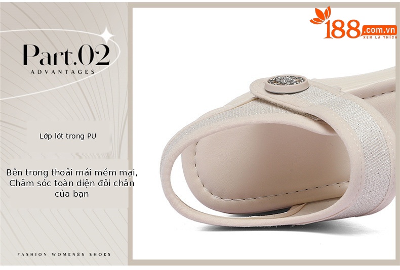 Sandal thể thao nữ đế dày tăng chiều cao, phong cách outdoor mùa hè — 6131 Màu be, 6131 Da đen chi tiết 7