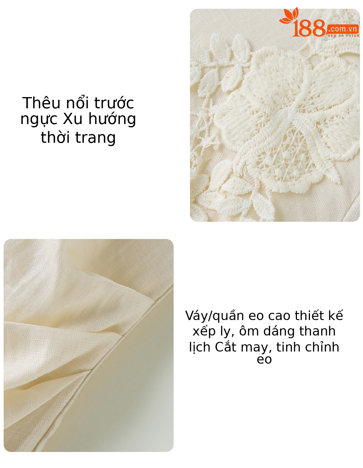 Đầm maxi nữ thắt eo phong cách tân cổ điển họa tiết quốc phong — Màu hồng, màu trắng ngà chi tiết 9