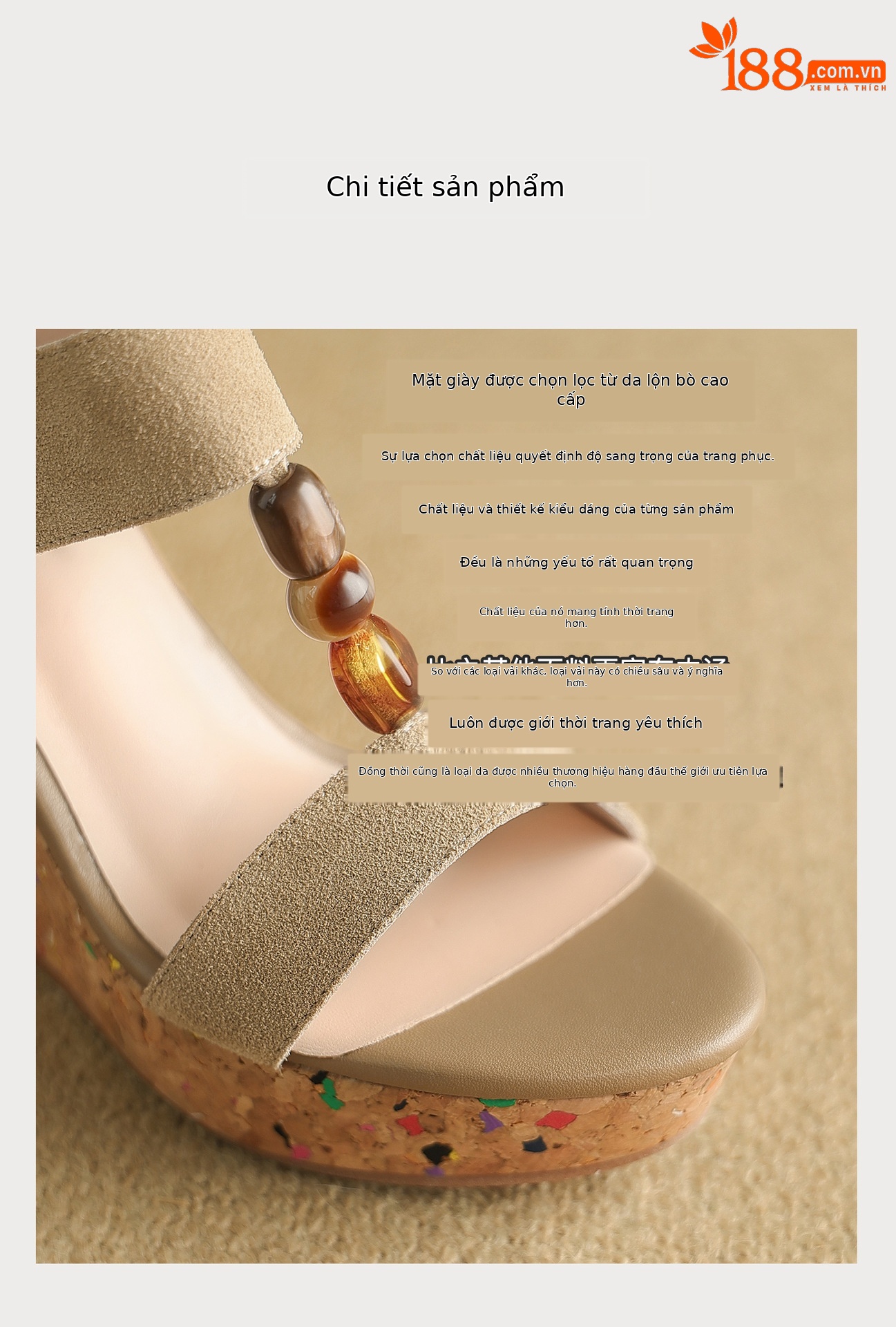 Sandal bohemian đế xuồng cao gót quai ngang hở mũi — màu hồng, màu mơ chi tiết 5